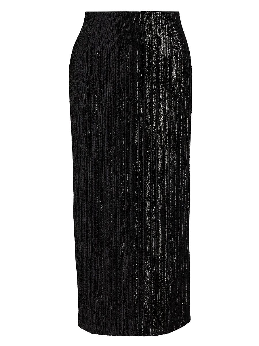 Women's Sequined Pencil Skirt - Black - Size 10