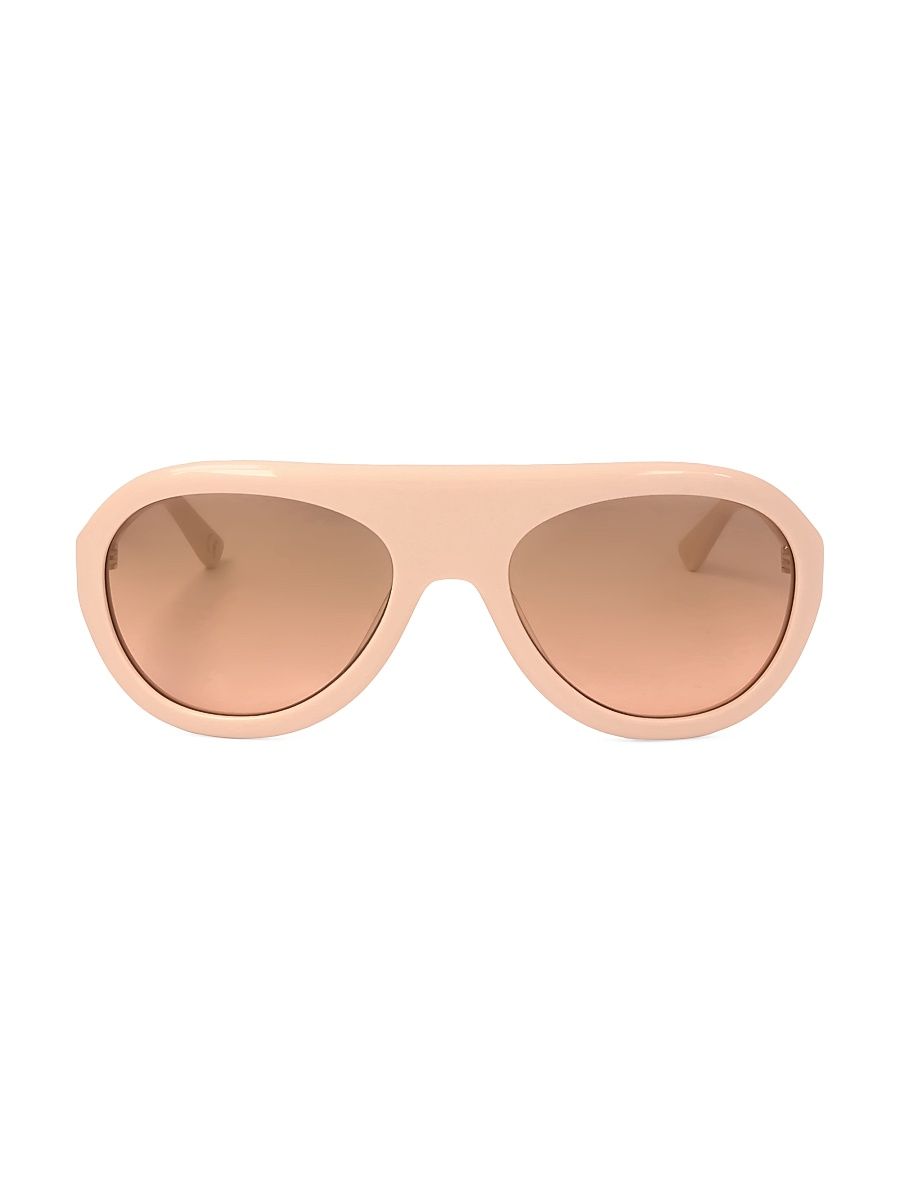 Women's Mount Toc 57MM Aviator Sunglasses - Beige