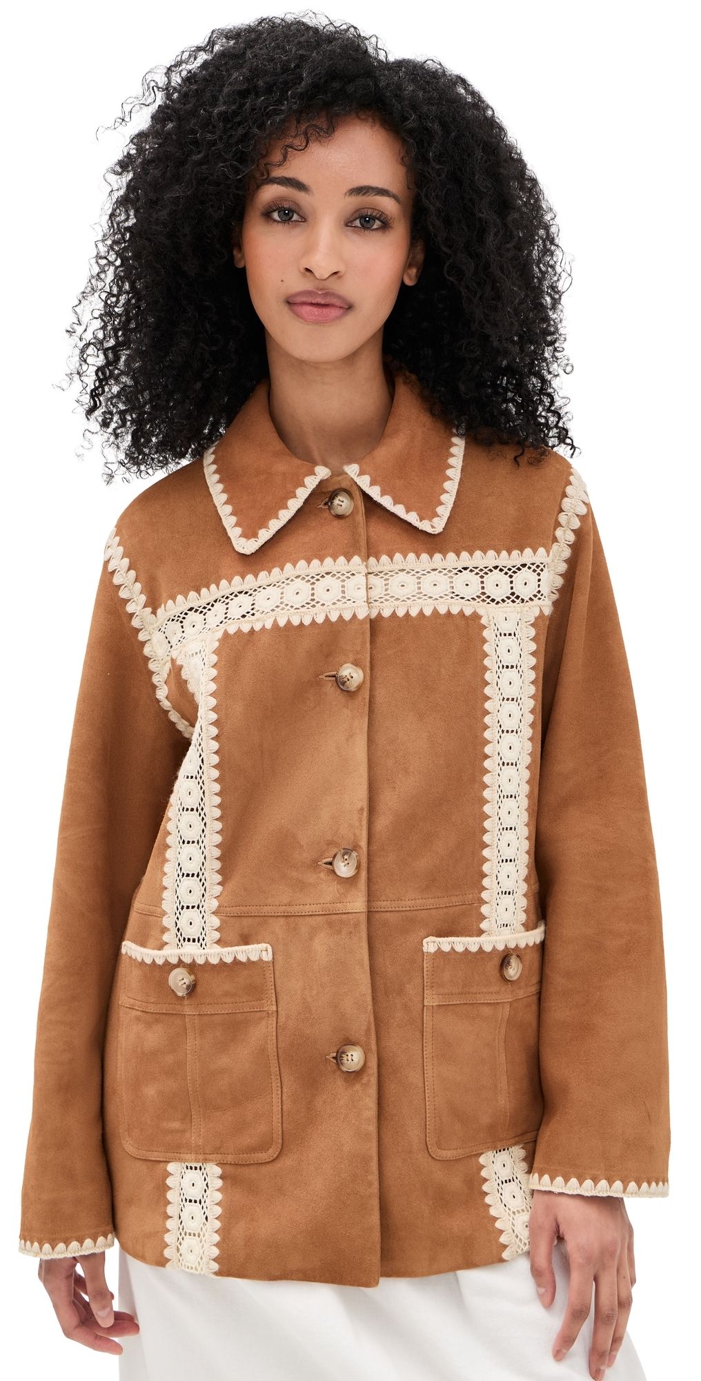 Sea Irena Suede Jacket Camel M