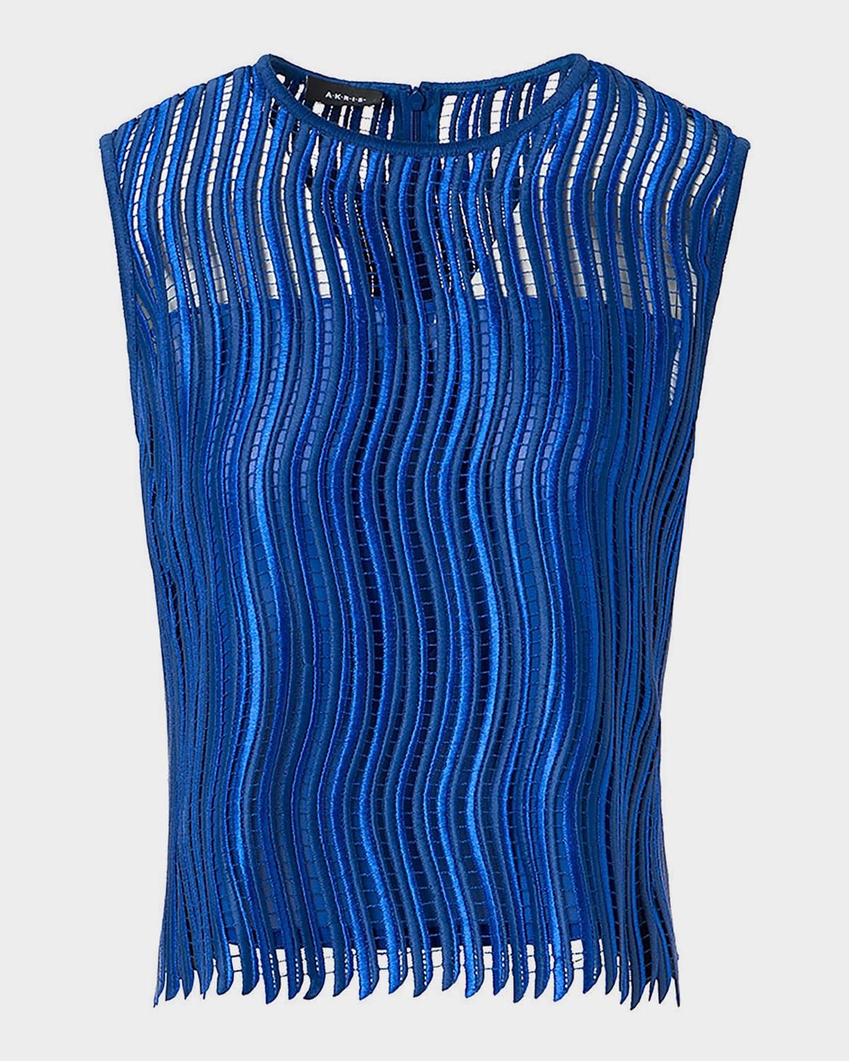 Techno Wave Guipure Lace Blouse