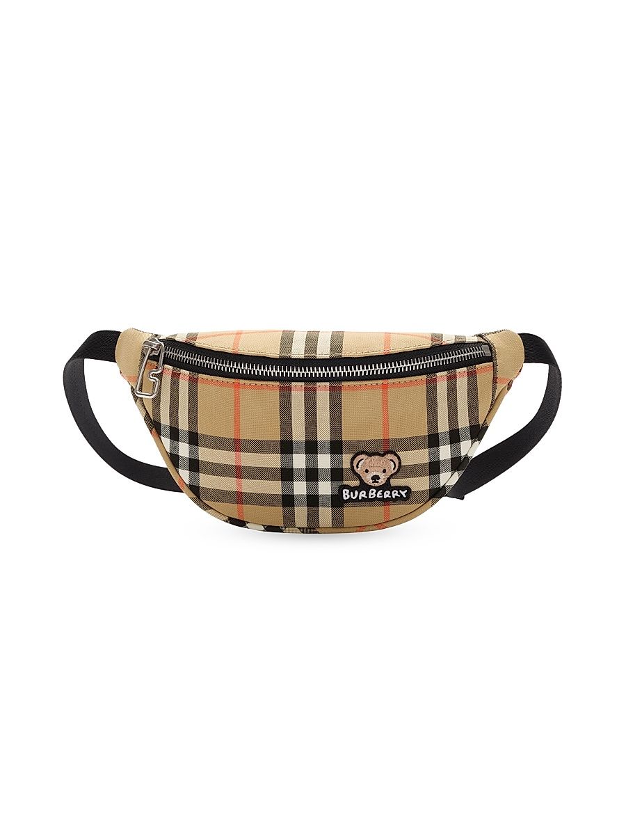 Kid's Check Belt Bag - Sand