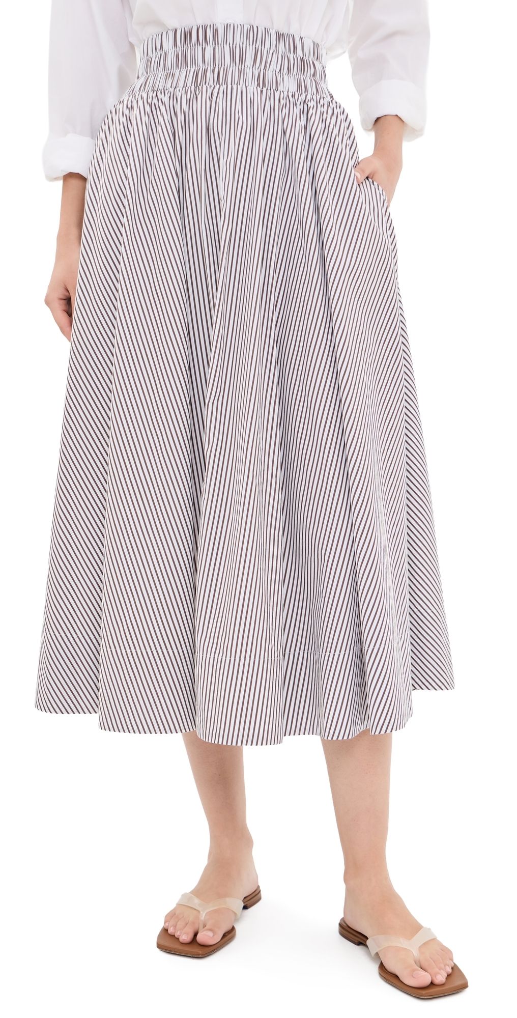 Suzie Kondi Kyria Circle Skirt Truffle Stripe S