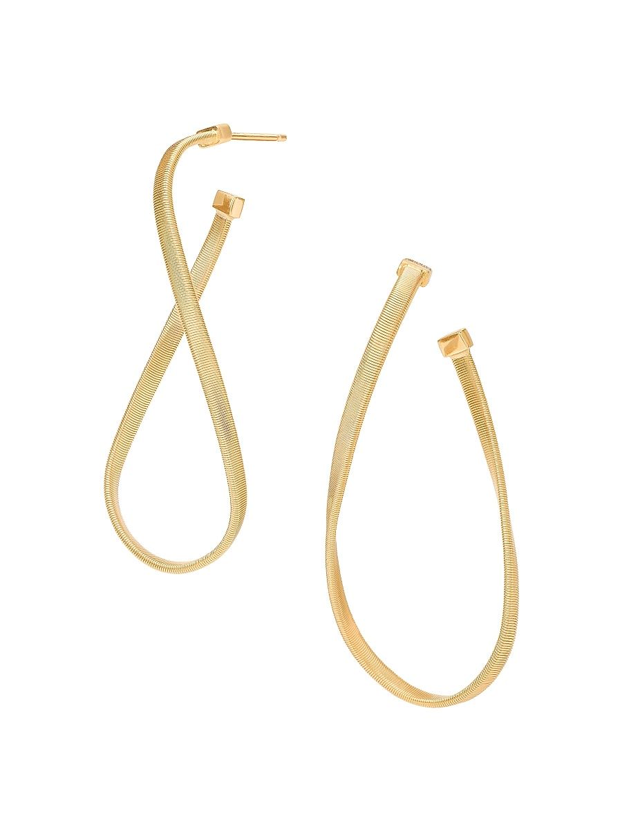 Women's Marrakech 18K Yellow Gold Large Twisted Hoop Earrings - Yellow Gold