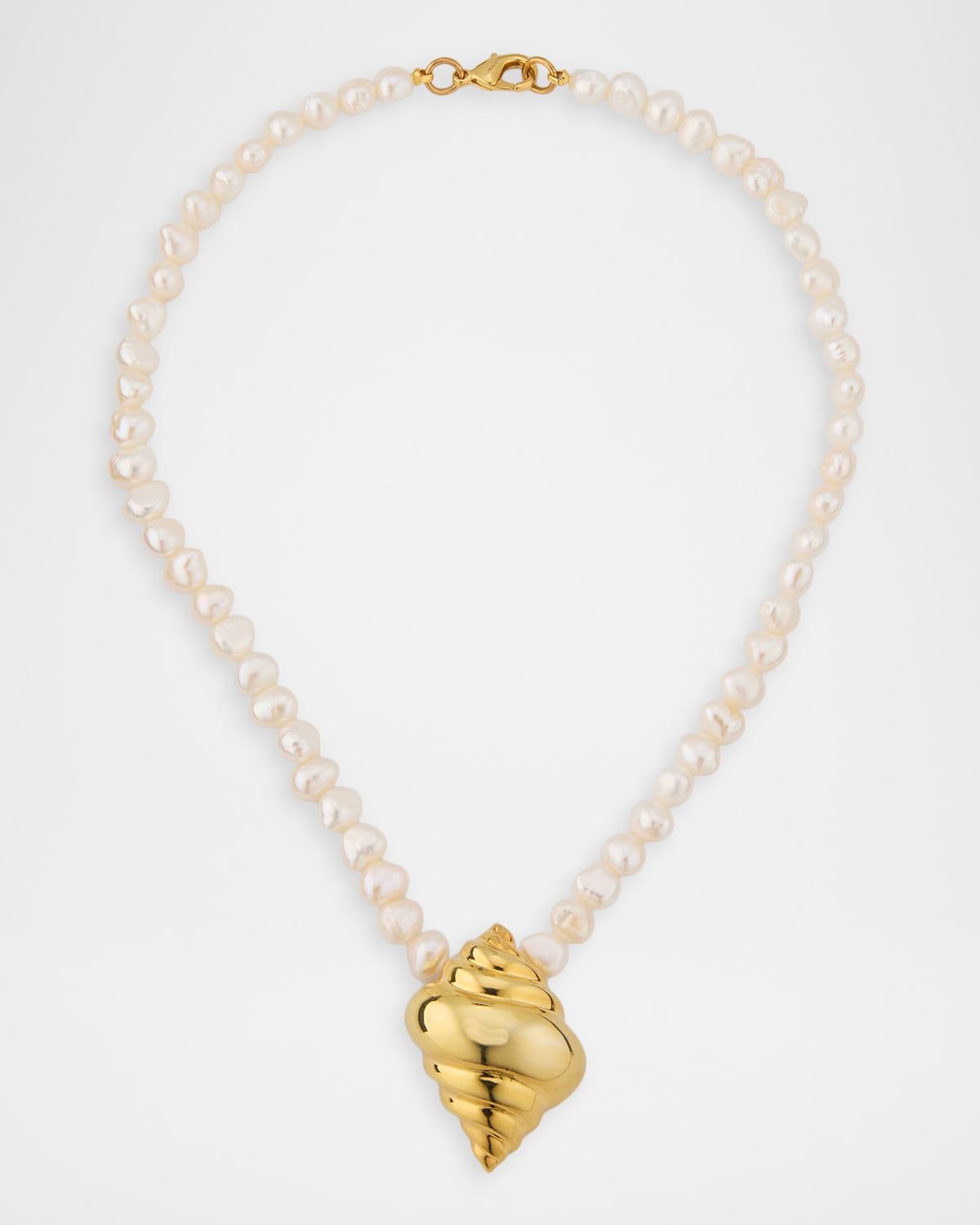 Polished Seashell Pendant Necklace