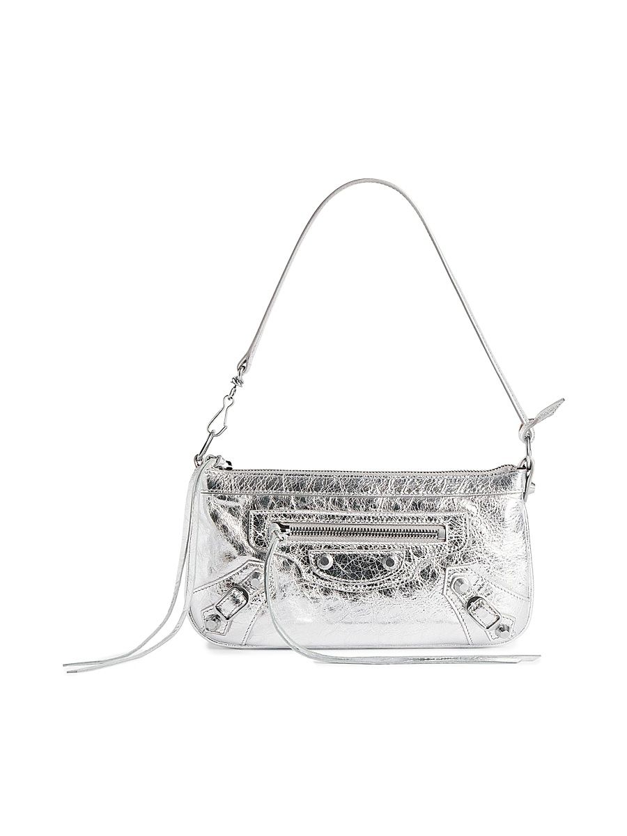 Women's Le City Top Handle Bag on Strap - Silver