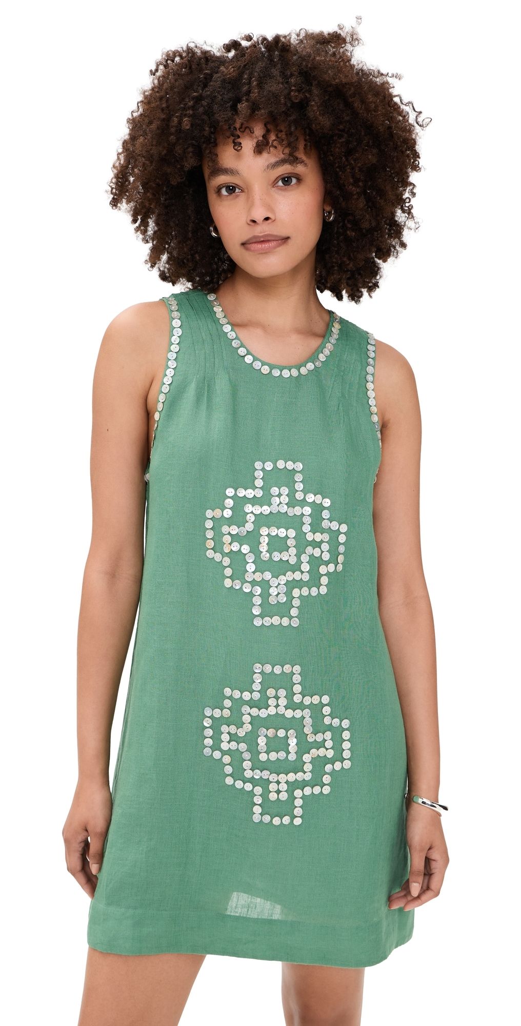 Carolina K Eva Dress Green Leaf XS