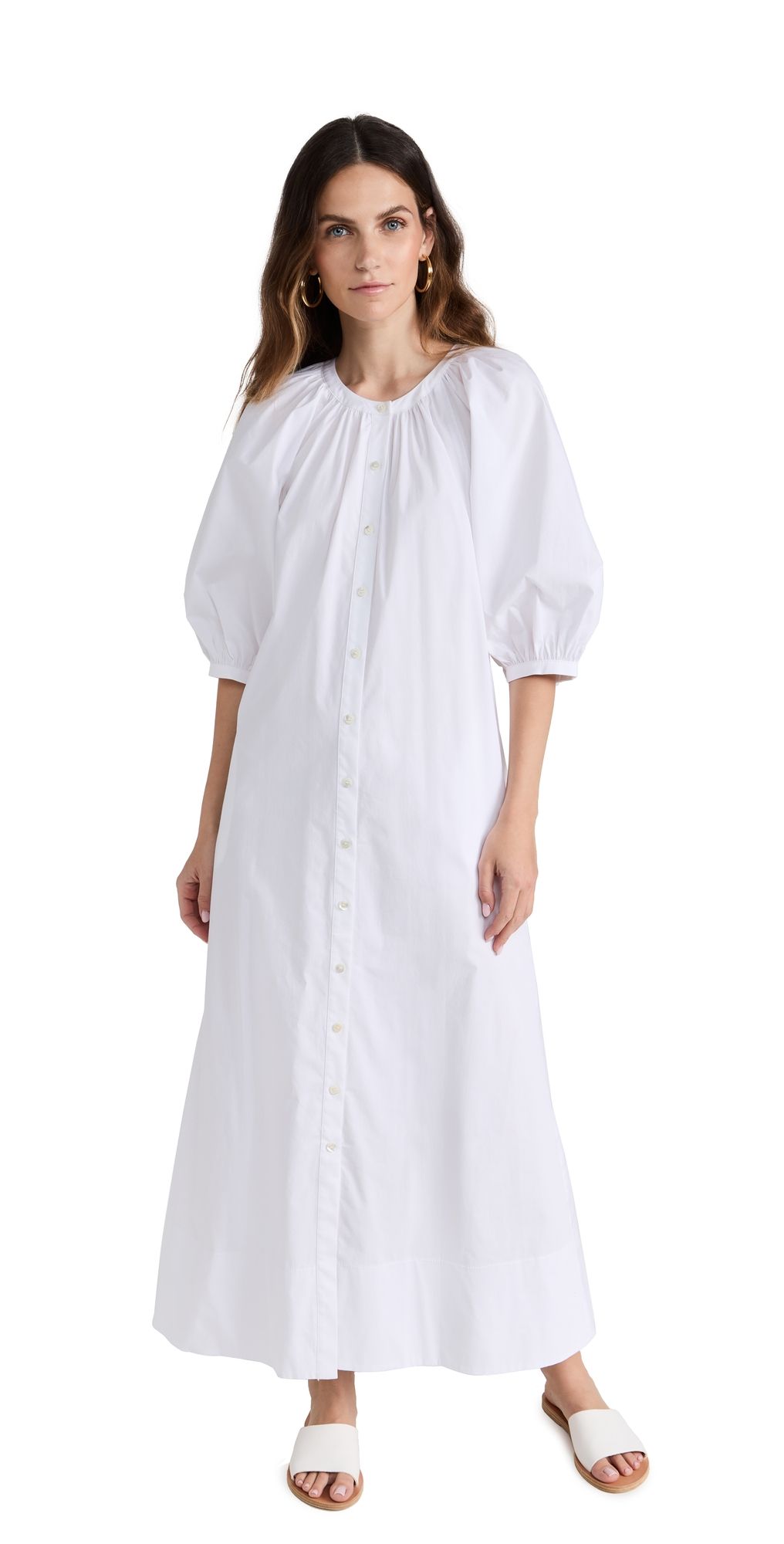 STAUD Vincent Dress White L