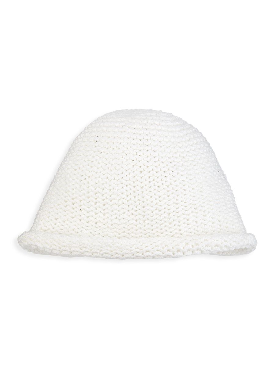 Women's Cloche Hida Cotton-Blend Hat - White - Size Medium