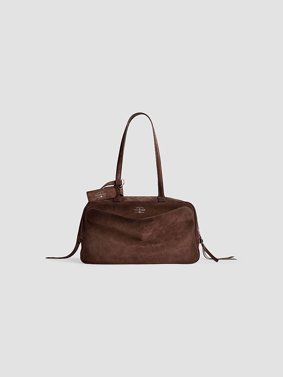 Balenciaga Women's Carrie Bowling Shoulder Bag - Light Espresso