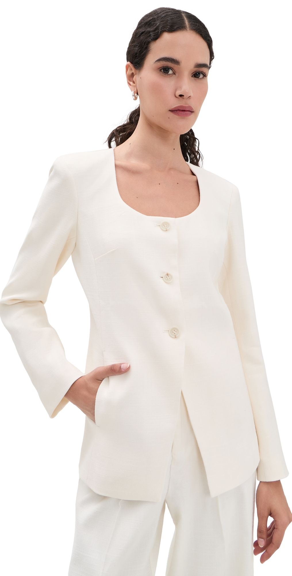 PAIGE Edina Blazer Bone 2