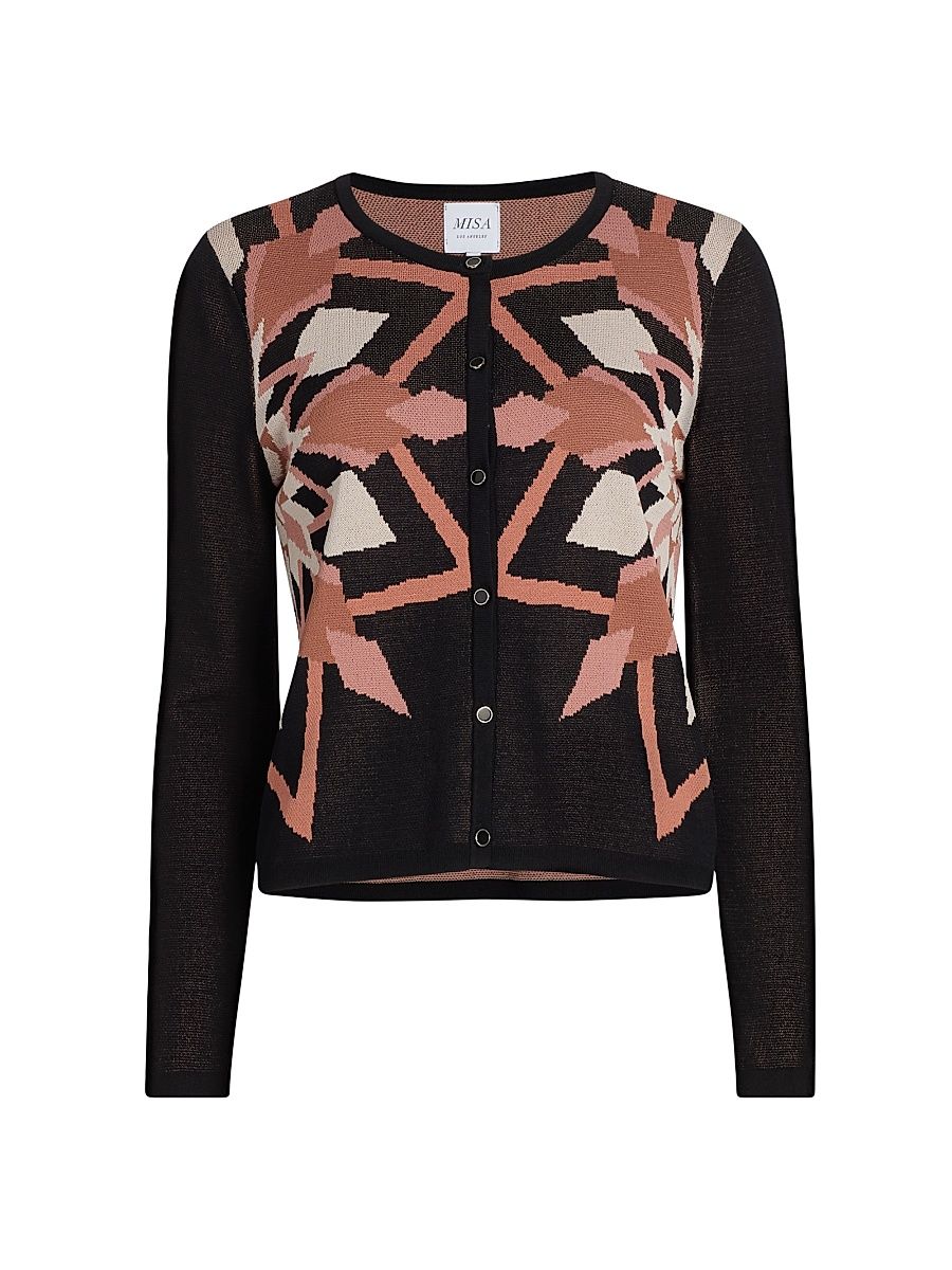 Women's Avia Jacquard Cardigan - Morrocan Snowflake - Size Medium