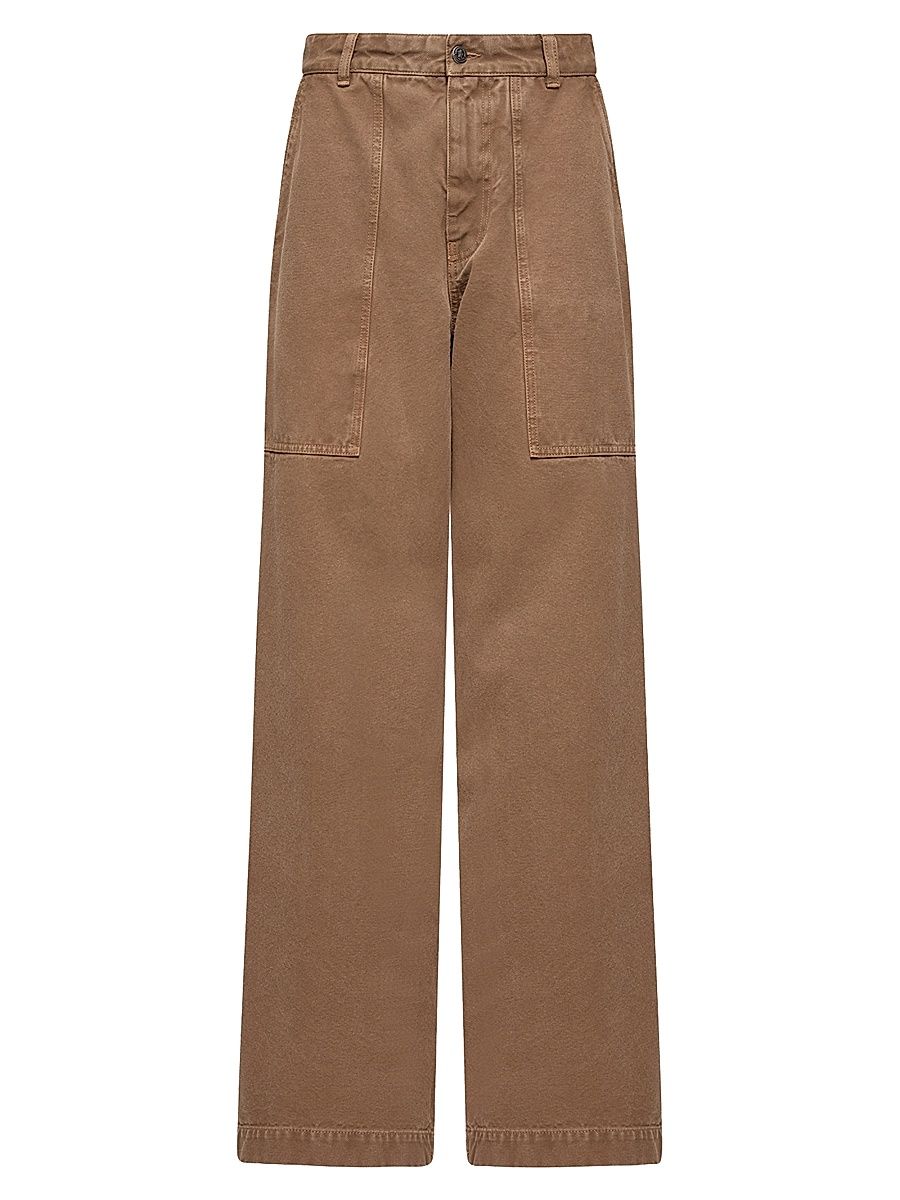 Women's Pants in Cotton - Brown - Size 10