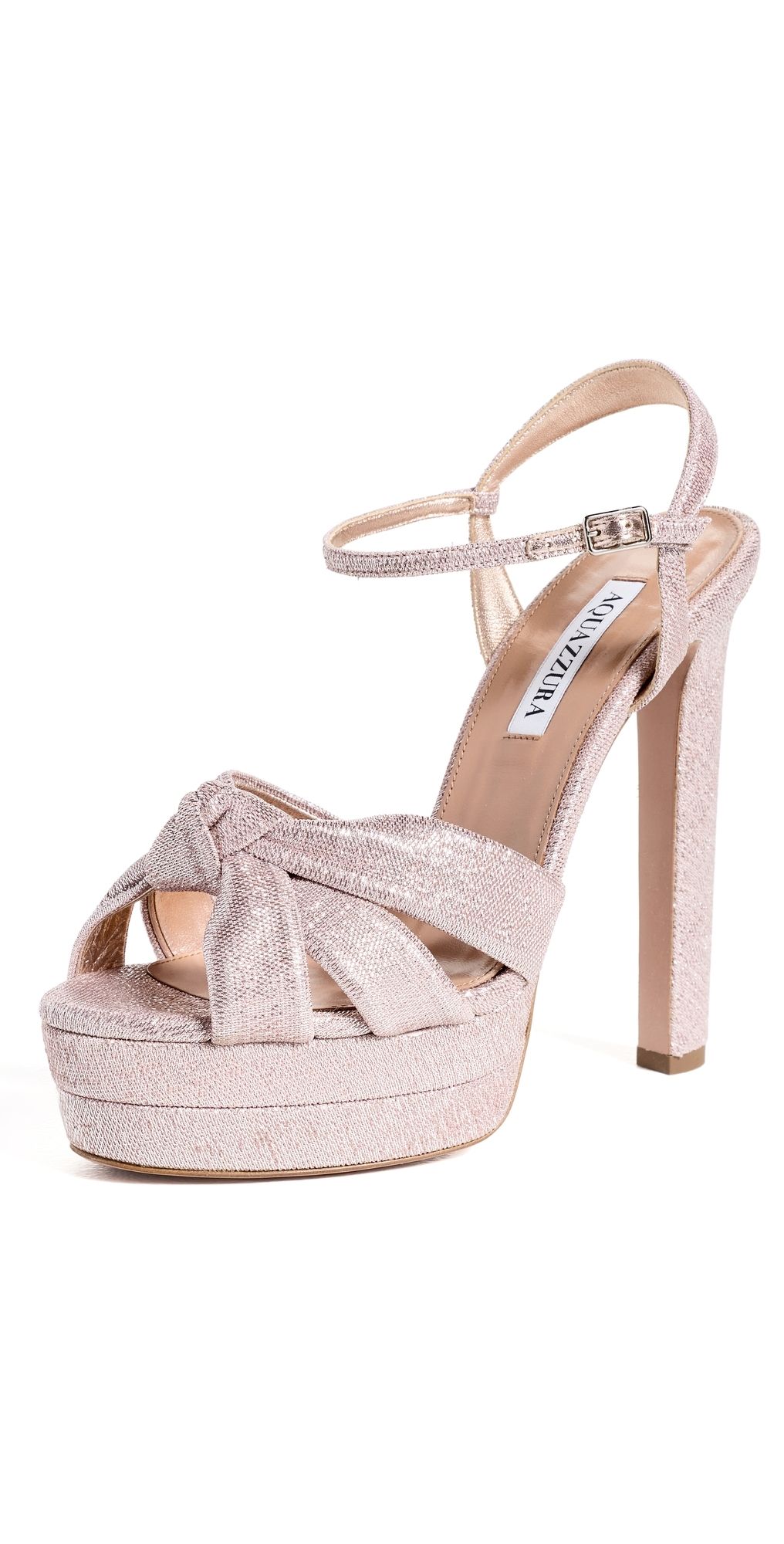 Aquazzura Nina Sandals Plateau 130mm Light Blush 39