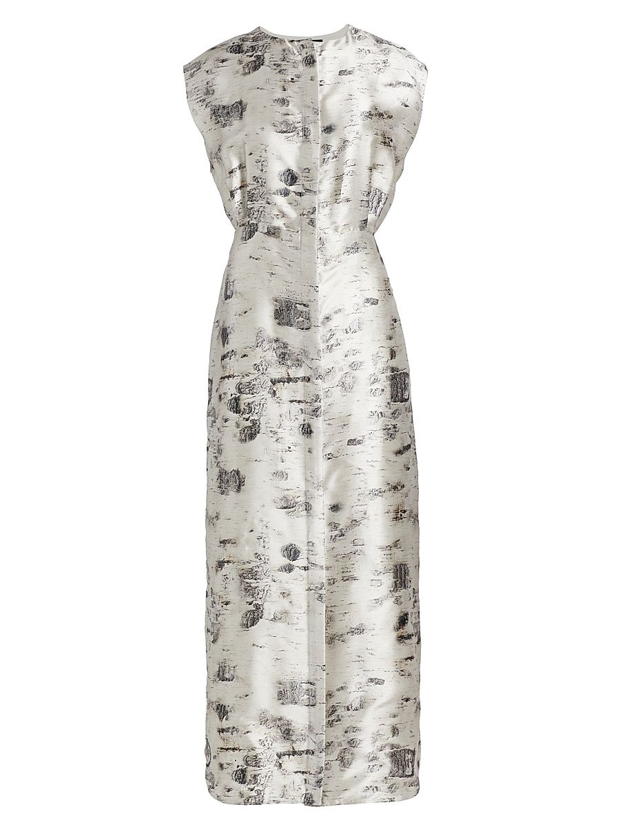 Women's Eleonora Silk Birch Shirtdress - Birch - Size 8