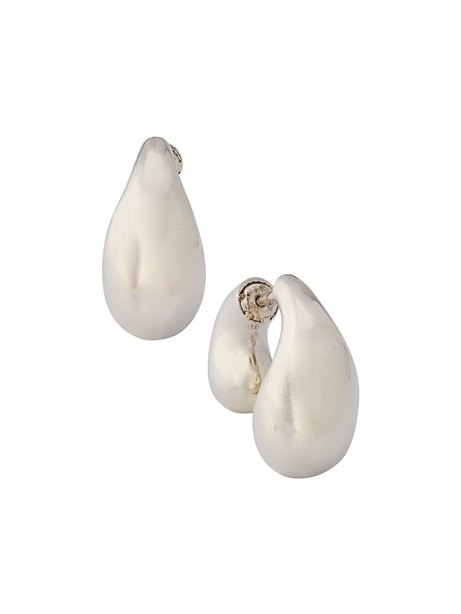 Women's Sterling Silver Double-Sided Drop Earrings - Silver