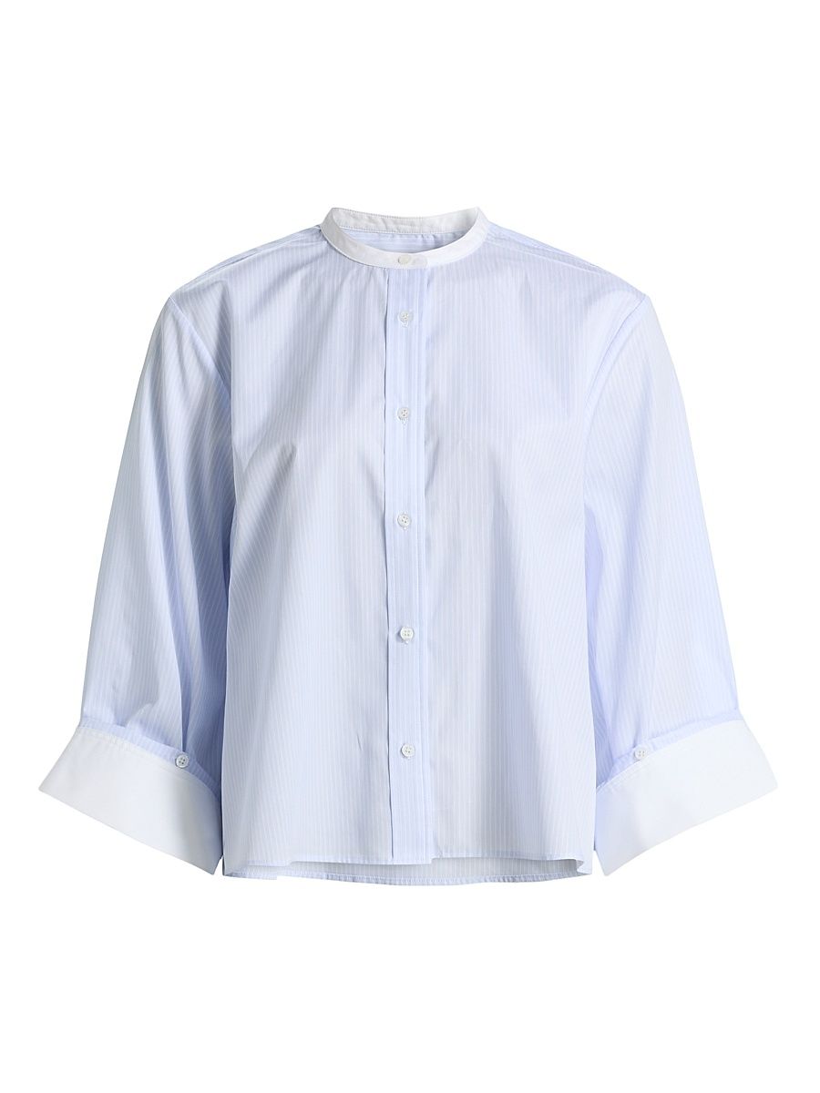 Women's Beau Twill Shirt - Blue Haven White - Size XL