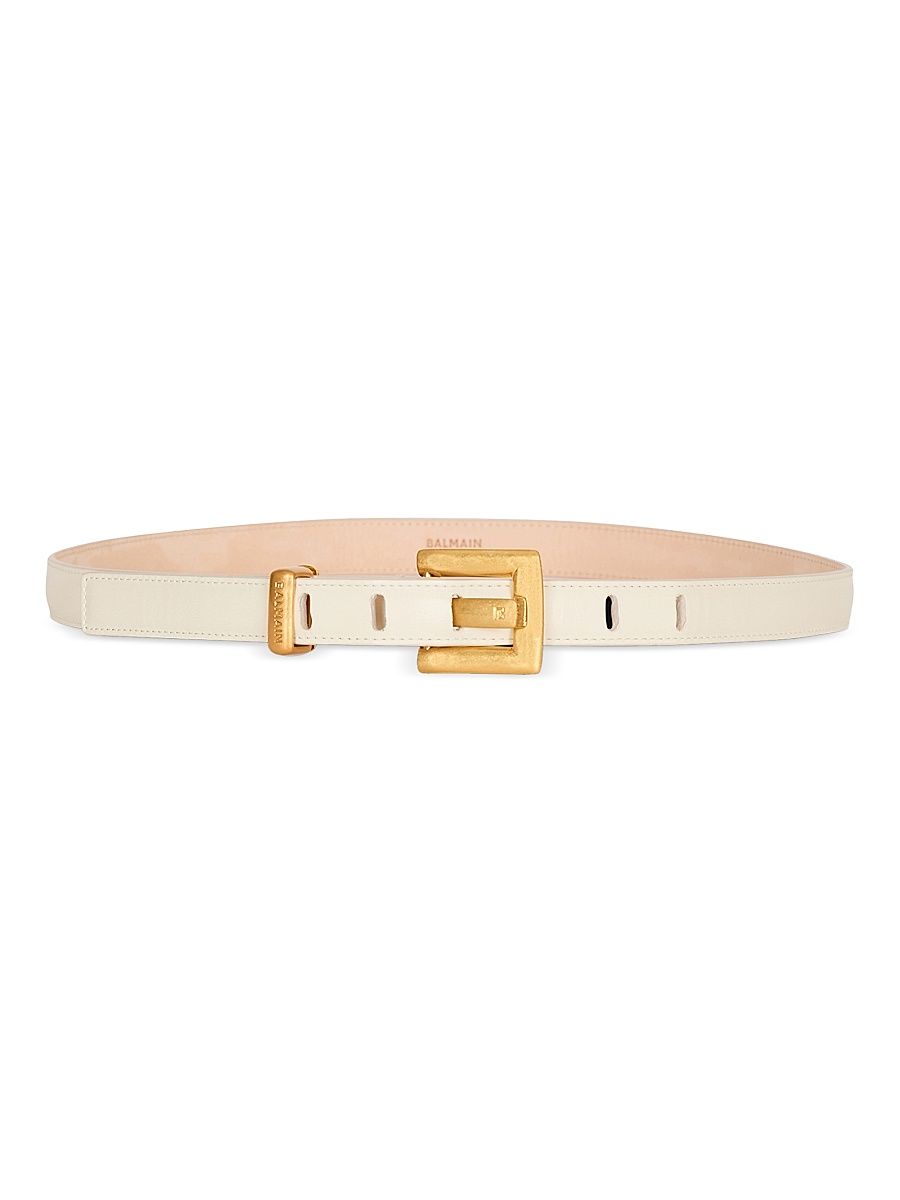 Women's Anthem Thin Leather Belt - Natural - Size Small