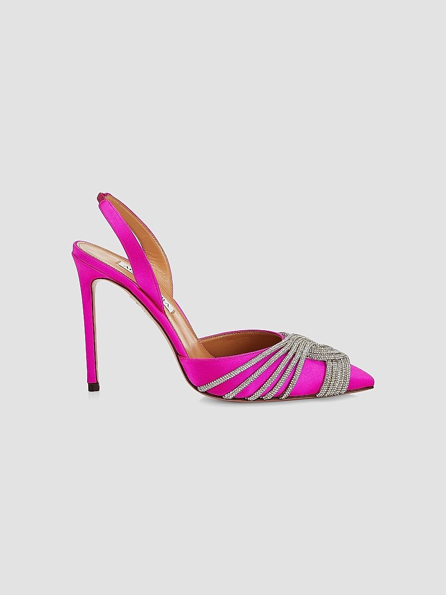 Women's Gatsby 105MM Embellished Slingback Pumps - Exotic Orchid - Size 7.5