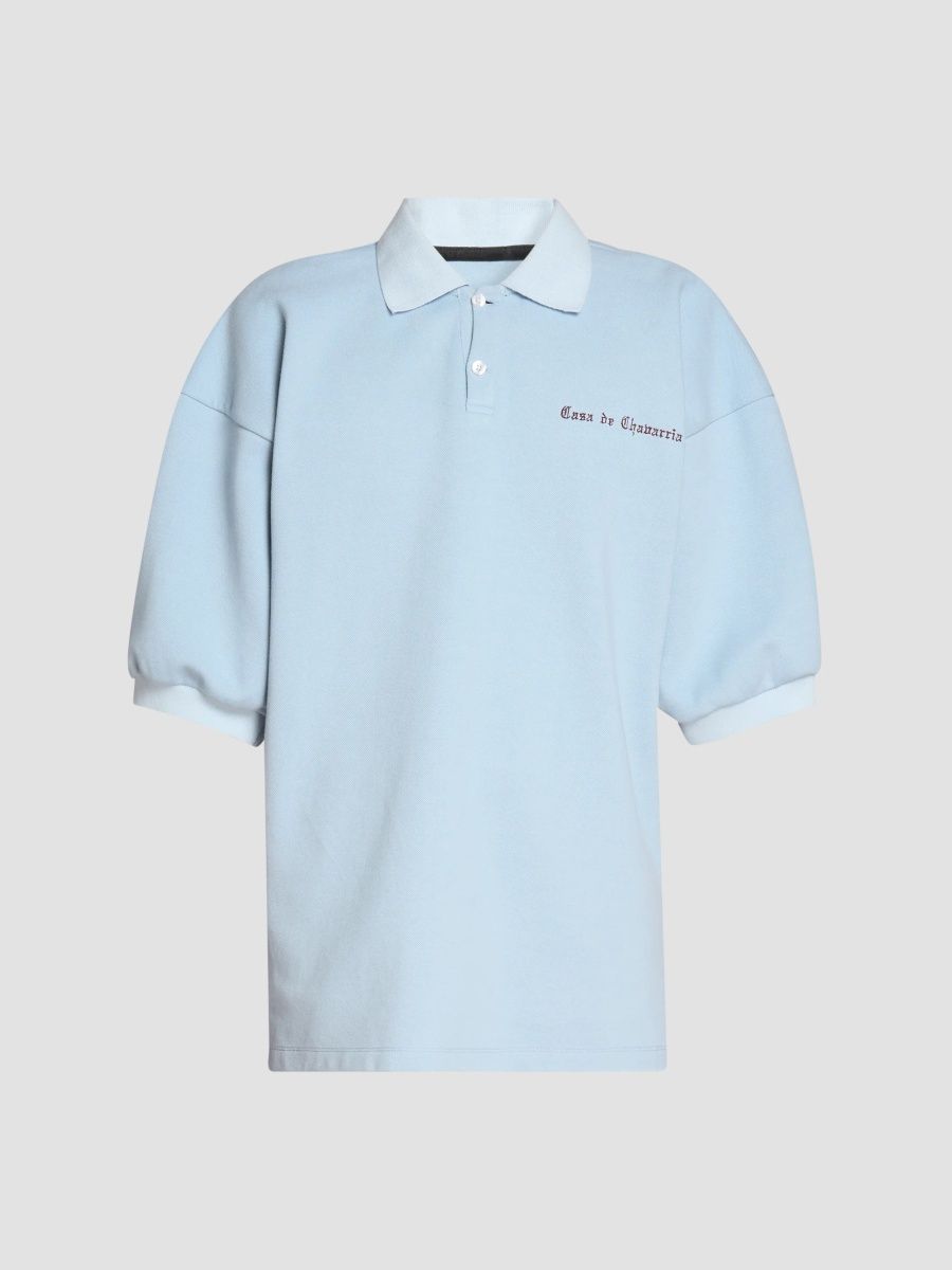 Willy Chavarria Men's Football Polo Shirt - Blue - Size XL