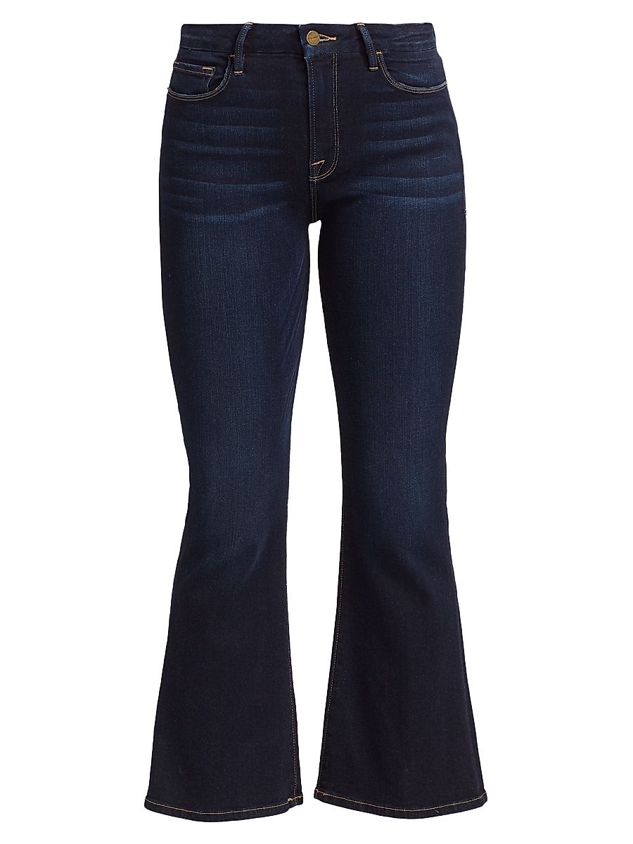 Women's Le Crop Mid-Rise Stretch Boot-Cut Jeans - Cabana - Size 34