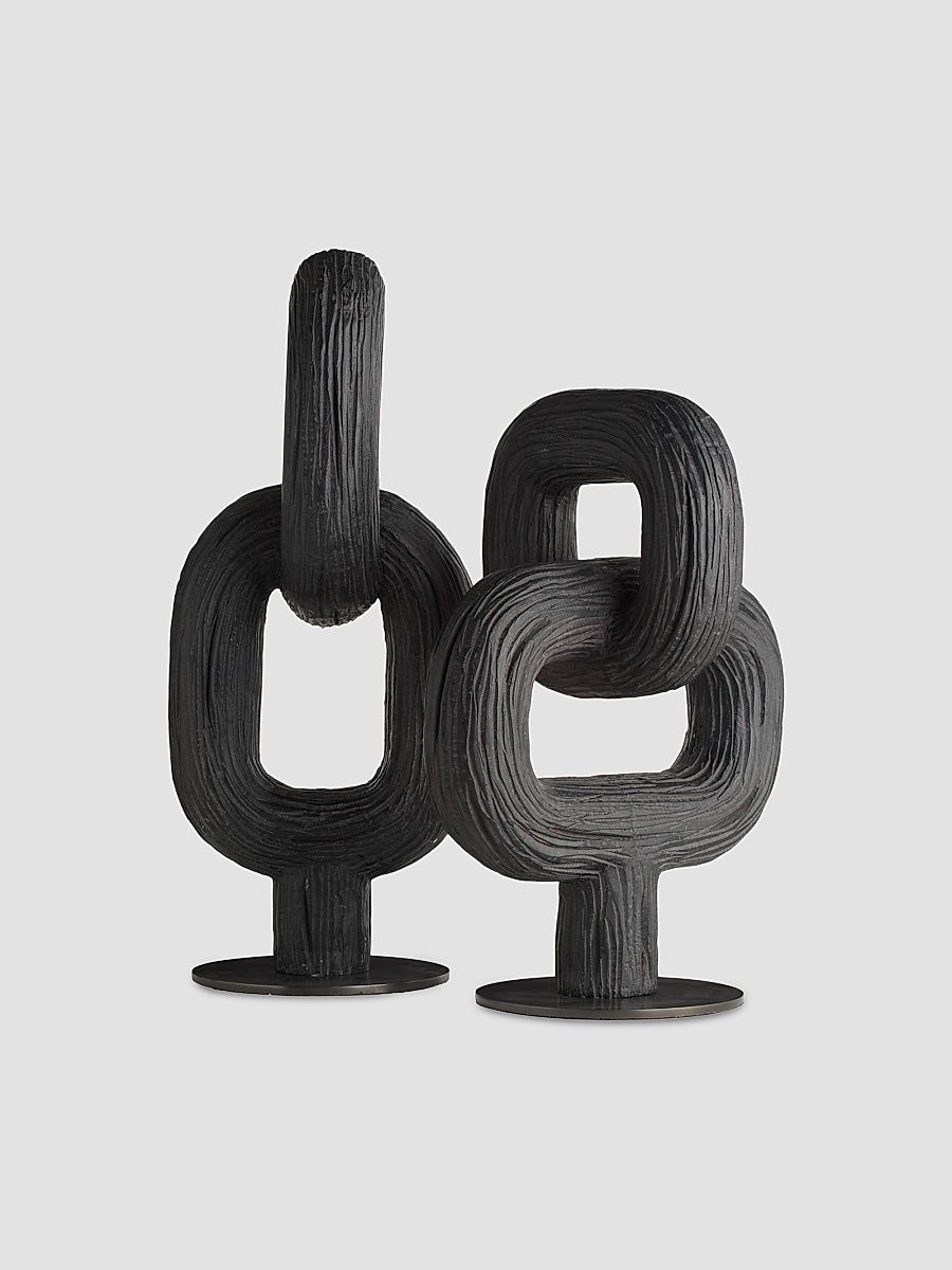 Merritt 2-Piece Sculpture Set - Black