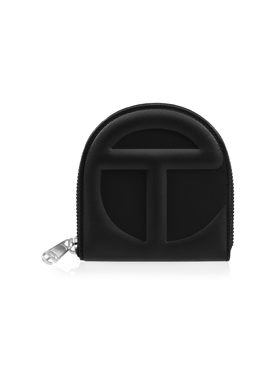 Men's Telfar Logo Leather Wallet - Black