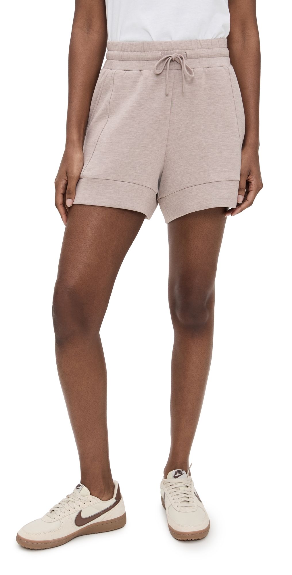 Varley Atrium High Rise Shorts Taupe Marl L