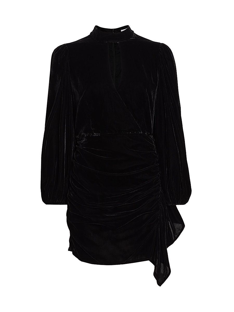 Women's Zadie Cut-Out Velvet Minidress - Black - Size 2