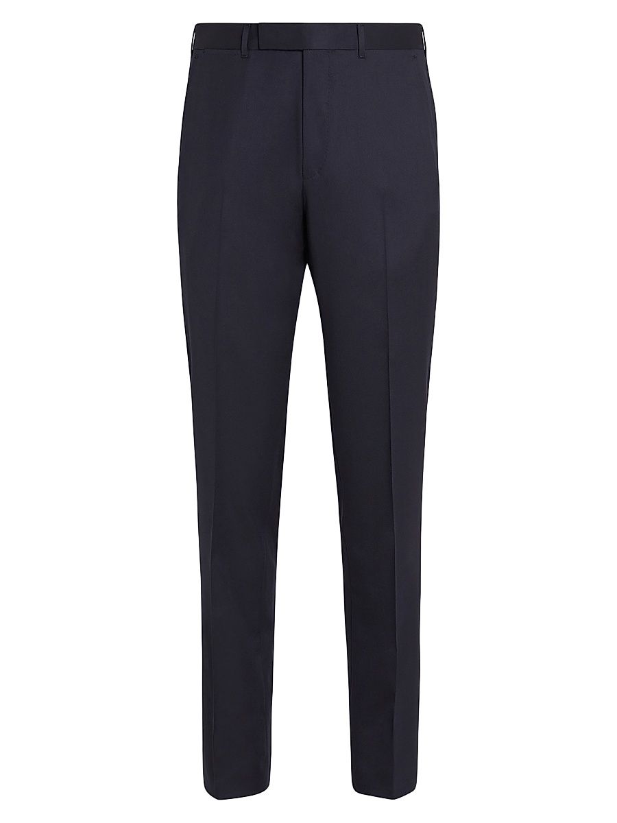 Men's Centoventimila Wool Pants - Navy Blue - Size 36