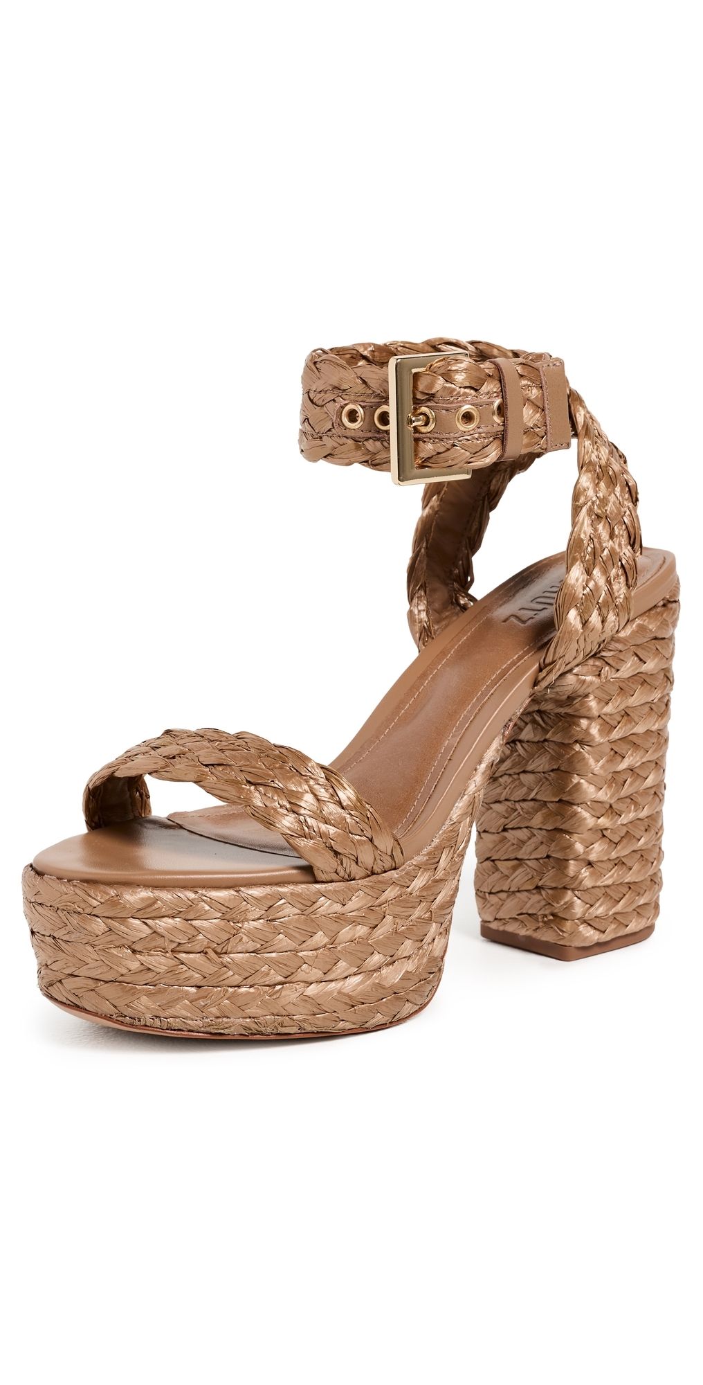 Schutz Ayana Platform Sandals Bronze/Sonora 10