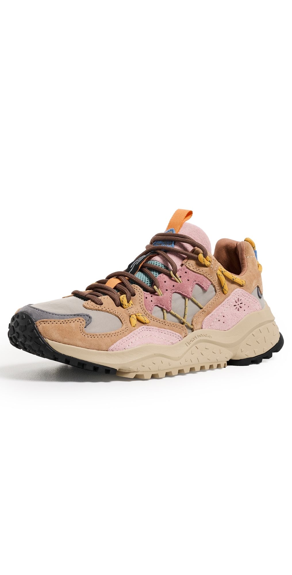 Flower Mountain Yamabushi Sneakers Cognac/Taupe/Pink 35