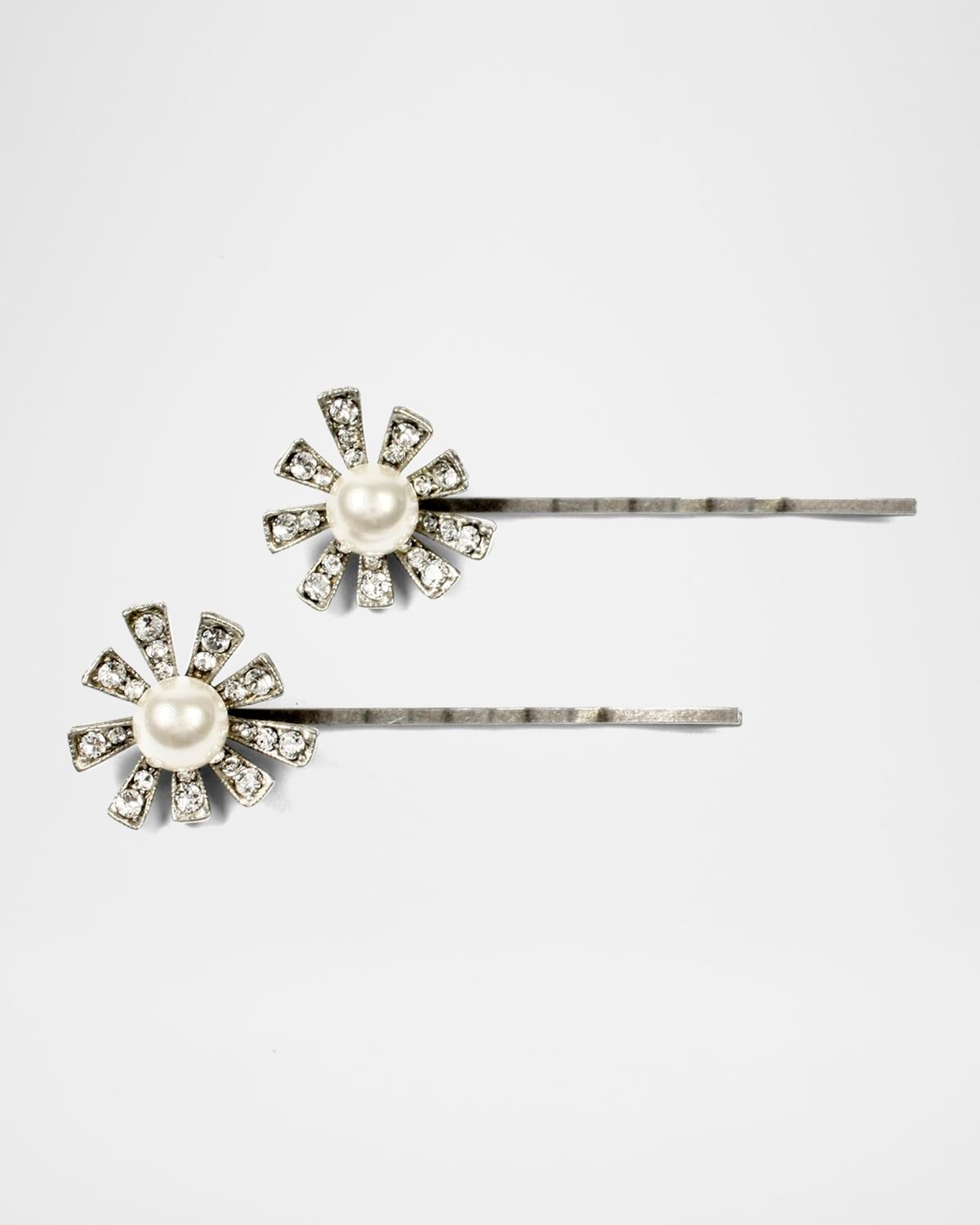 Pearly & Crystal Bobby Pins, Set of 2