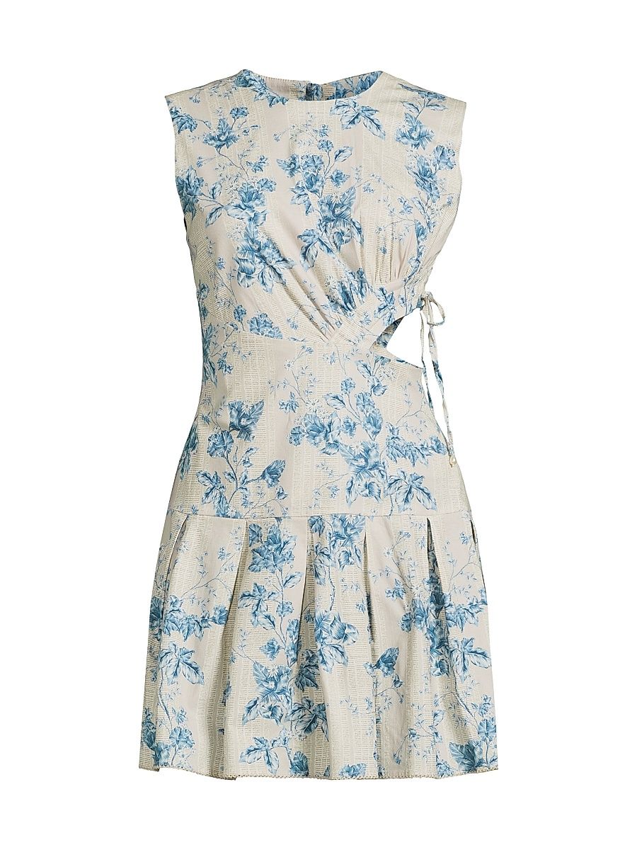 Women's Otoño Cut-Out Pleated Minidress - Size Small