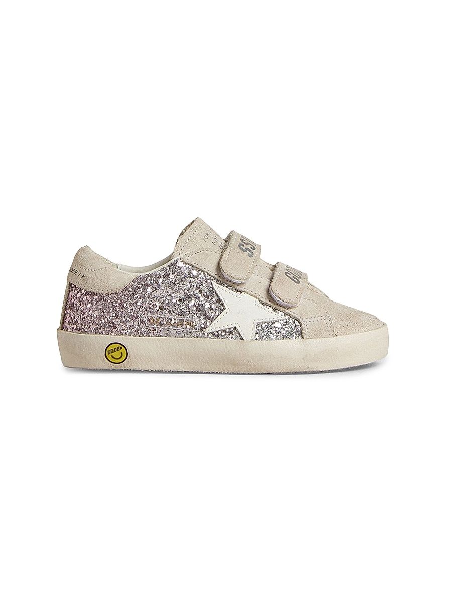 Baby Girl's, Little Girl's & Girl's Old School Glitter Suede Sneakers - Silver Pink - Size 1.5 (Child)