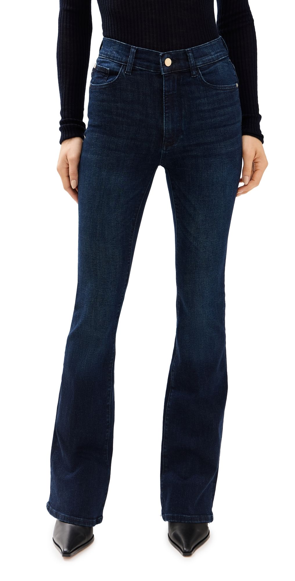 DL1961 Bridget Boot: High Rise Instasculpt Jeans 33 Mediterranean (Performance) 24