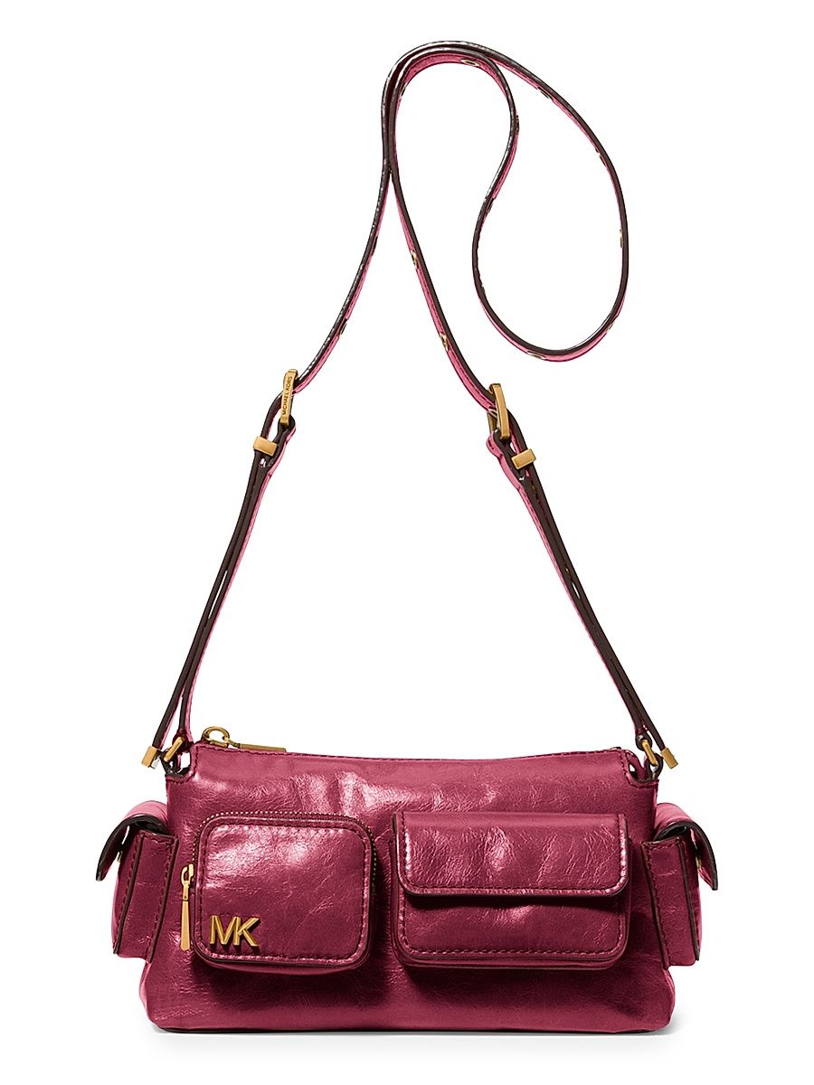 Women's Small Dakota Leather Crossbody Bag - Purple