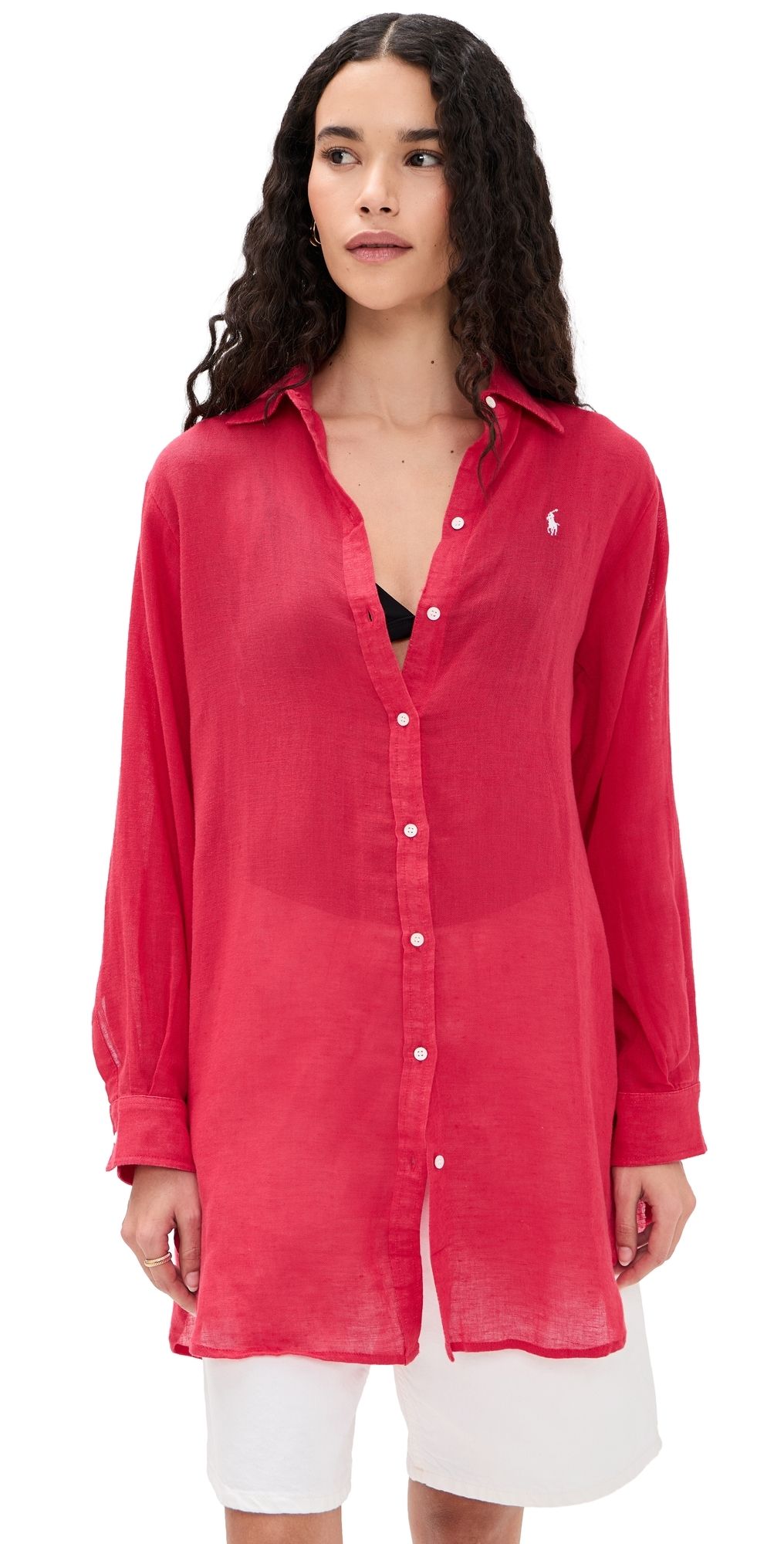 Polo Ralph Lauren Boyfriend Shirt Cruise Red M