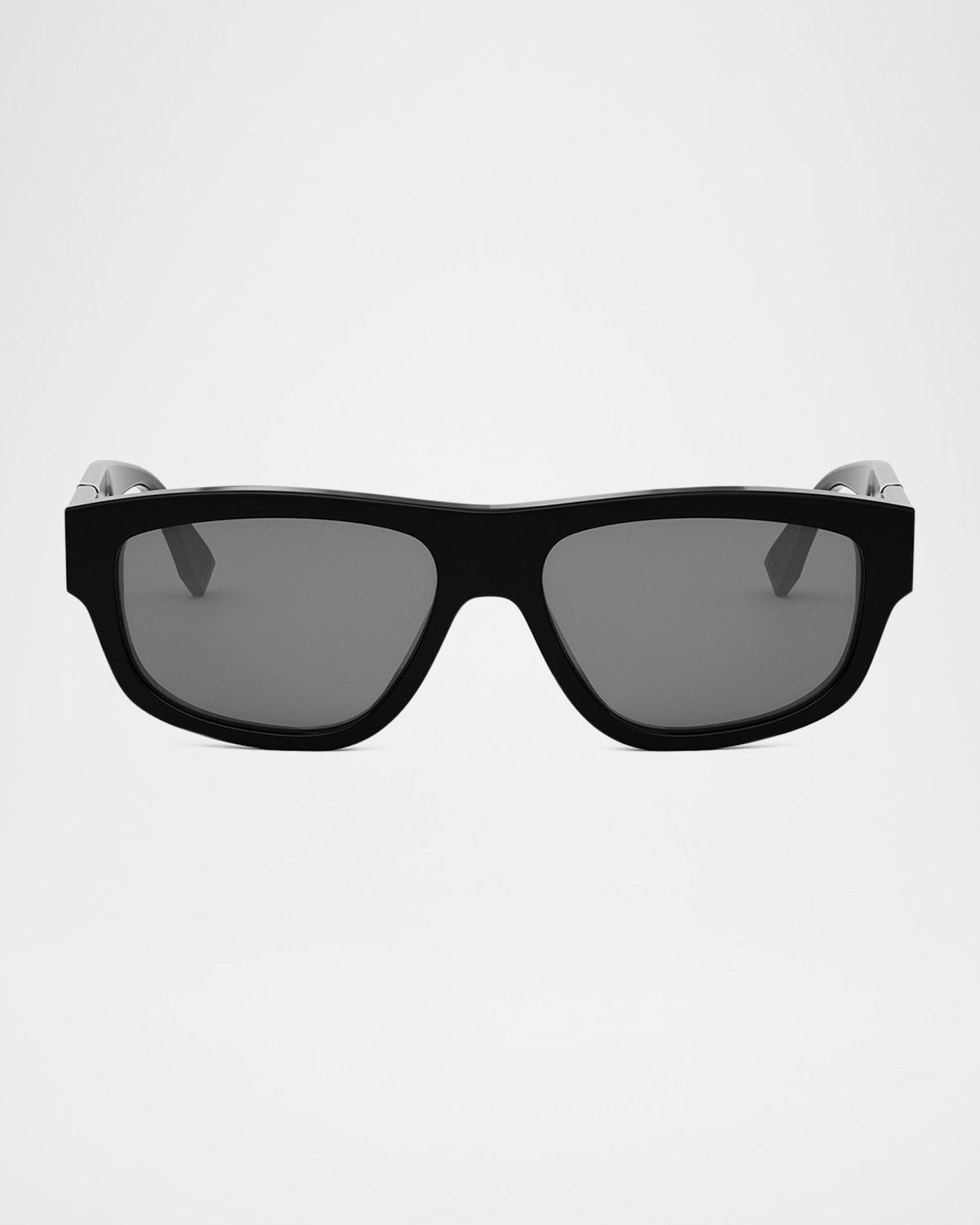 Men & apos;s Fendi Diagonal Acetate Rectangle Sunglasses