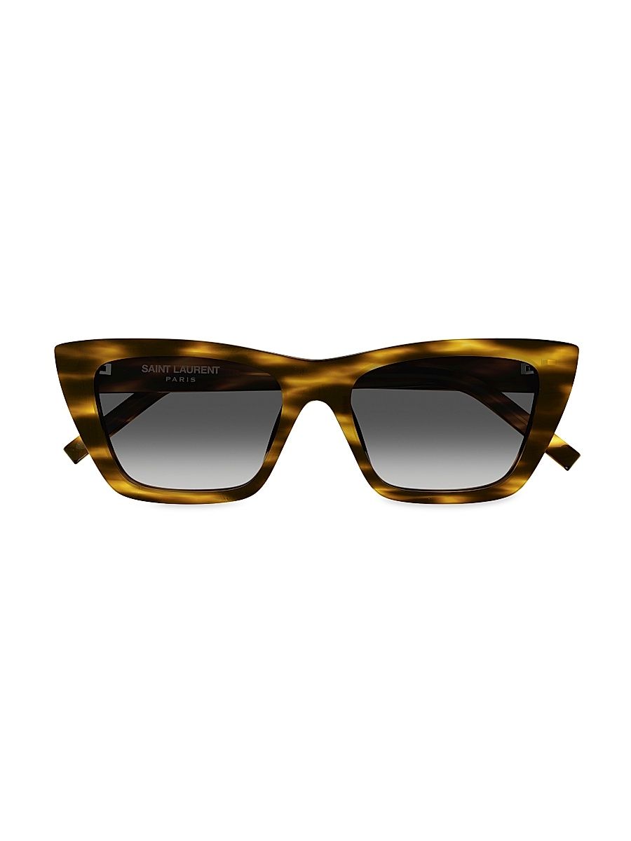 Women's Feminine Fashion Mica Icons Cat-Eye Sunglasses - Havana