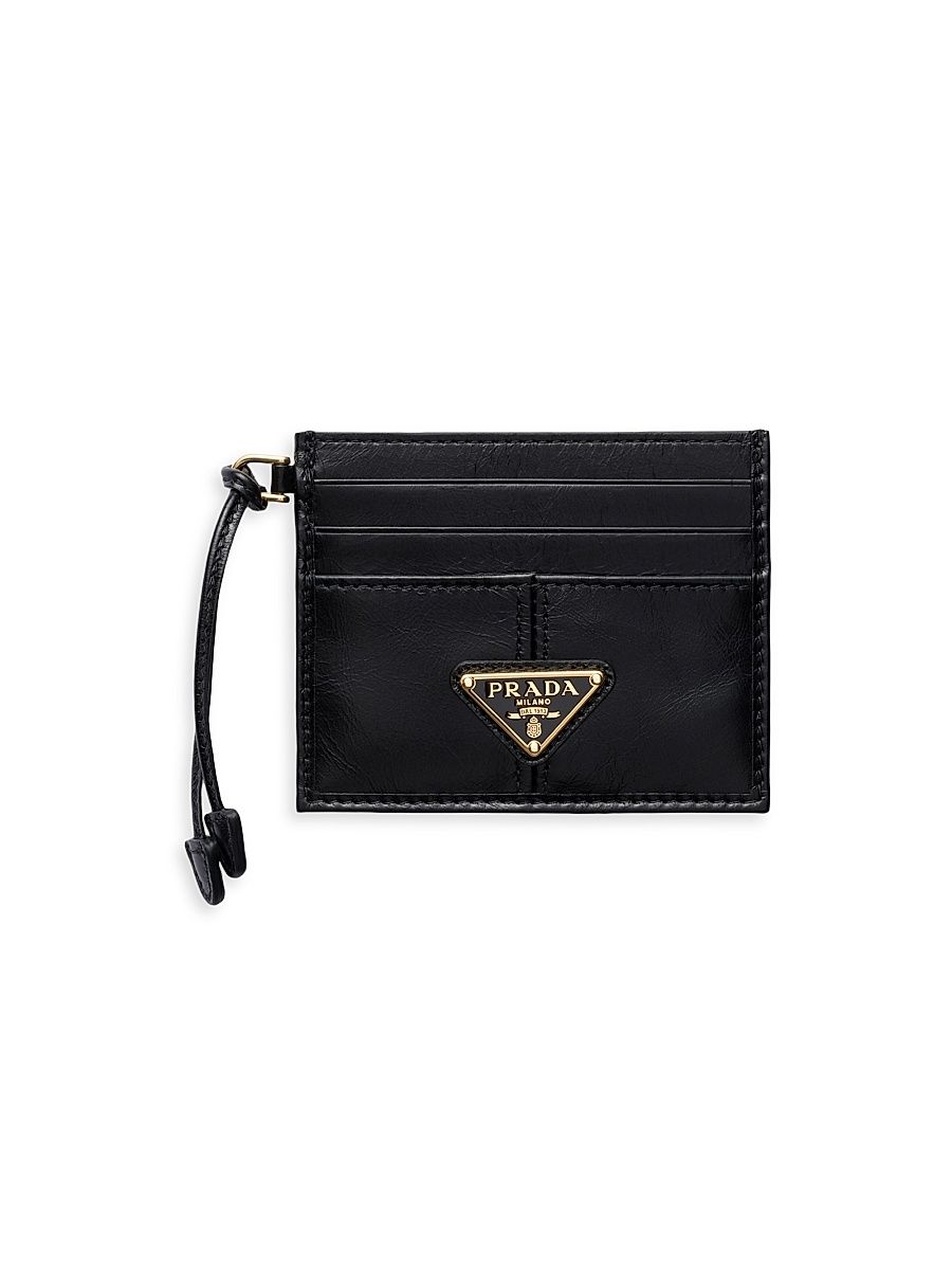 Women's Leather Card Holder - Black