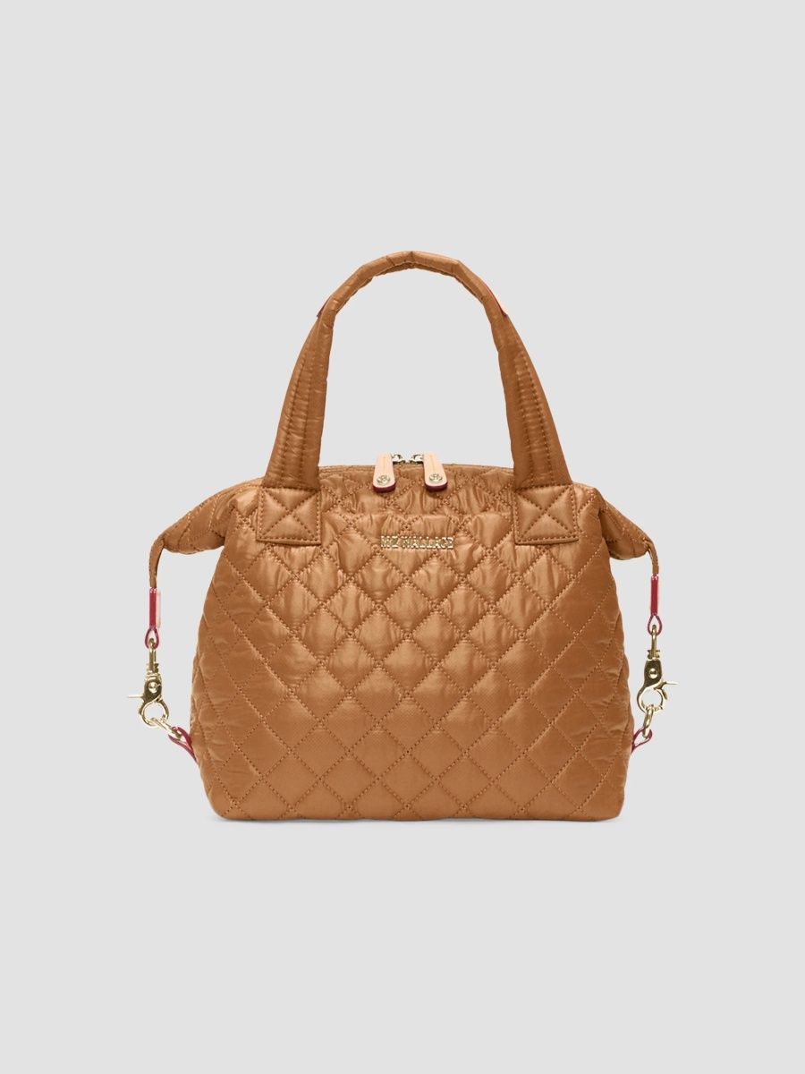 MZ Wallace Women's Sutton Deluxe Small Quilted Crossbody Bag - Cognac