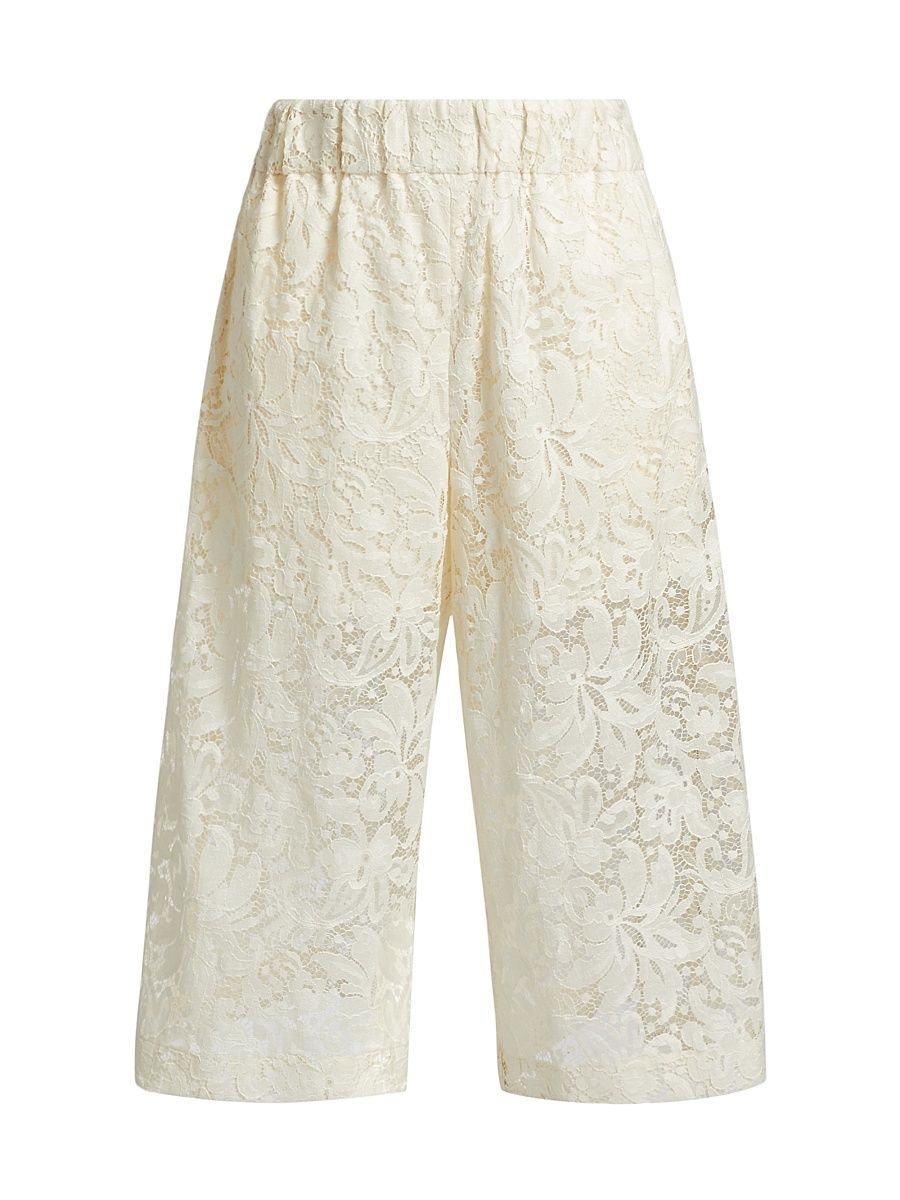 Women's Bodie Guipure Lace Shorts - Cream - Size Medium