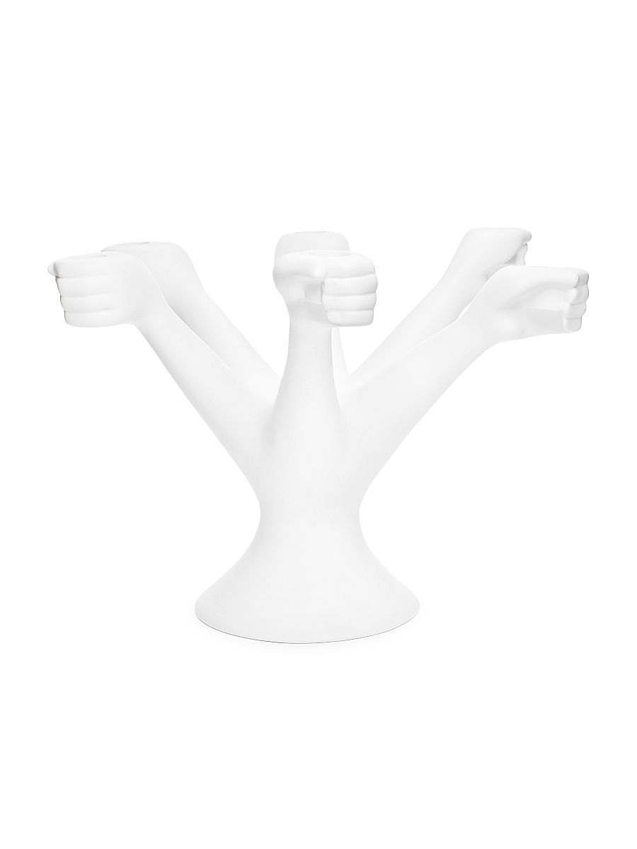 Eve Porcelain Candelabra - White