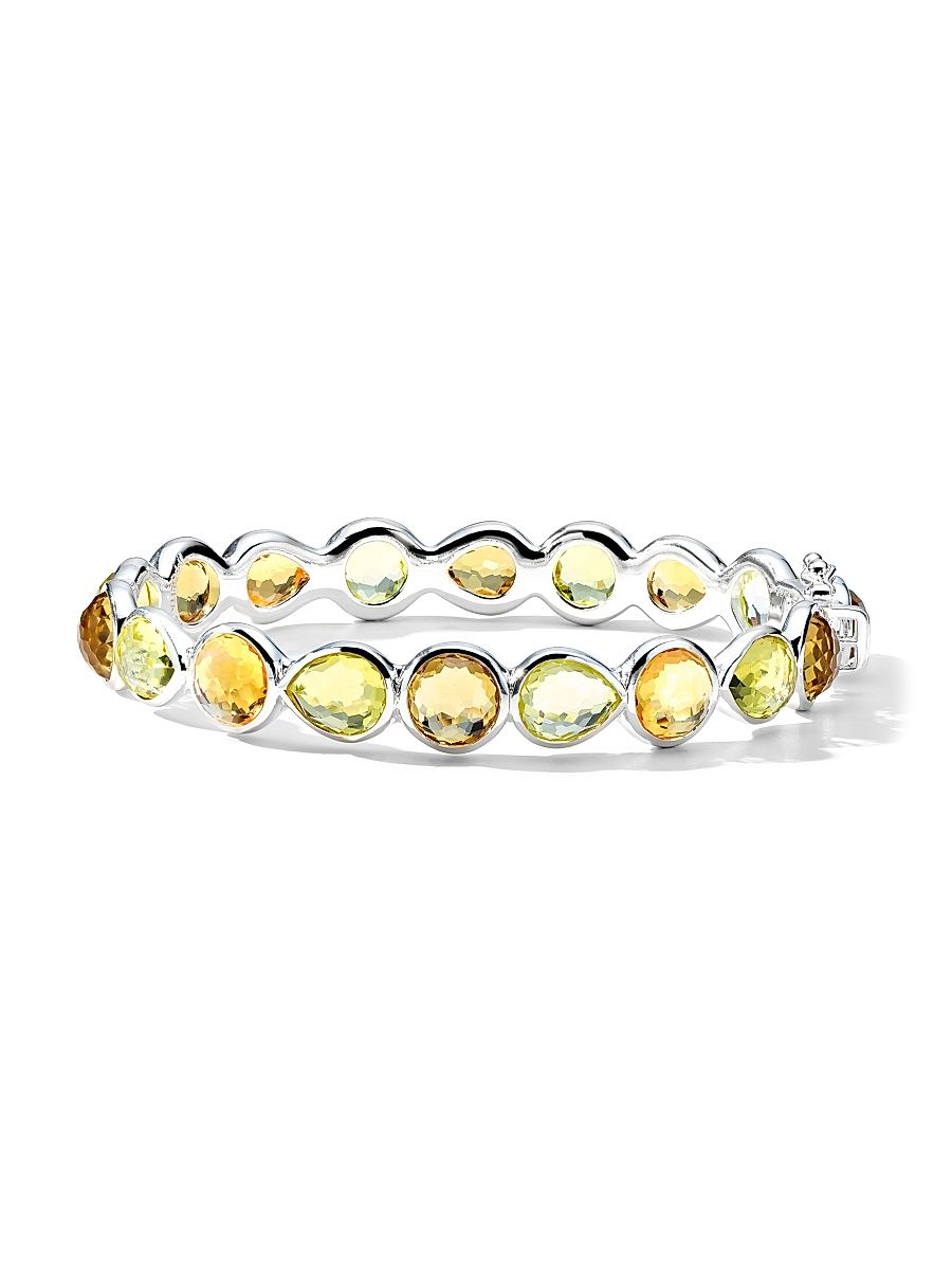 Women's Rock Candy Sterling Silver & Mixed-Stone All-Around Hinged Bangle - Girasole