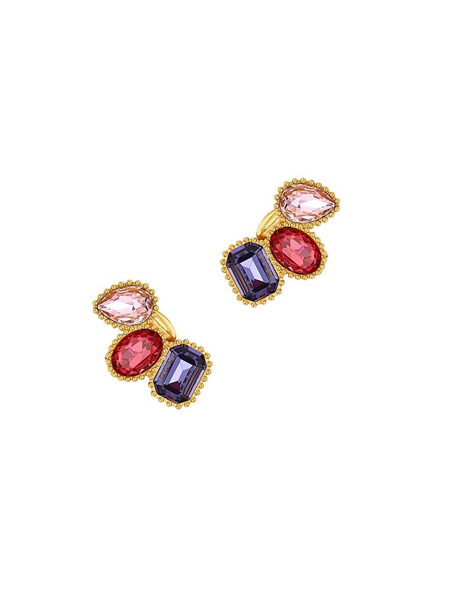 Women's 24K-Gold-Plated Brass & Glass Crystal Ear Cuff - Pink Multi