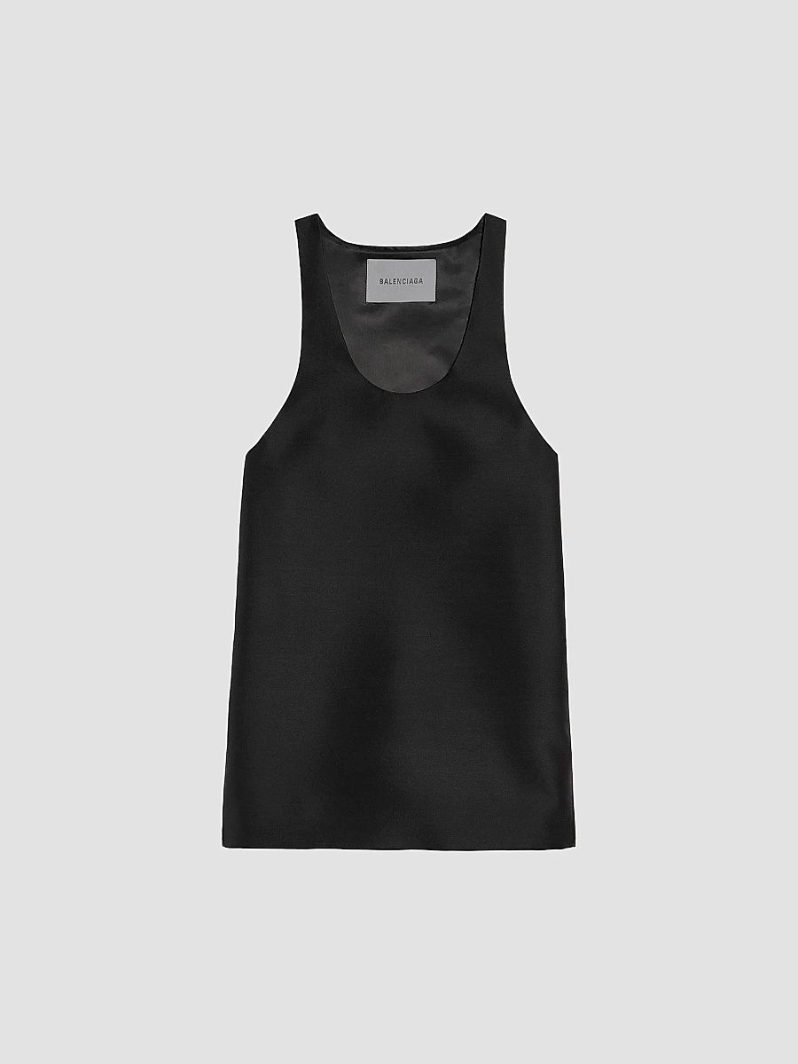 Balenciaga Women's Scooped Mini Dress - Black - Size 6