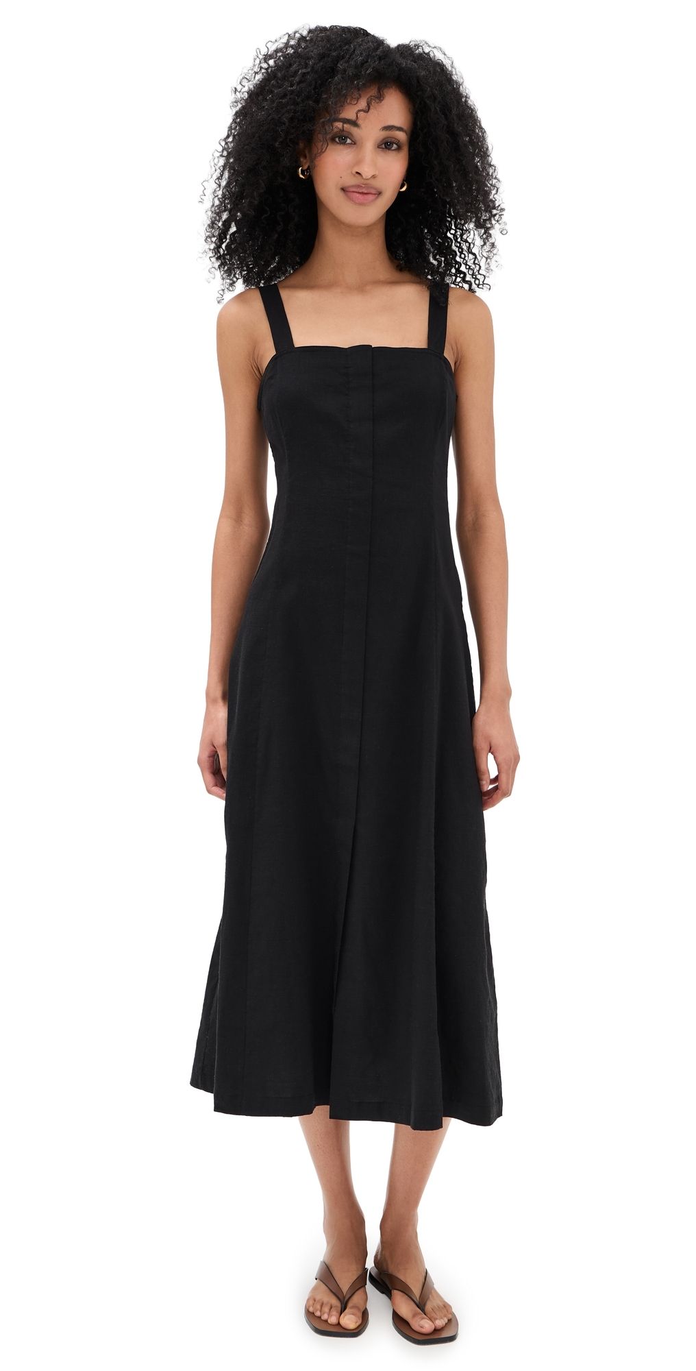 Theory Button Front Dress Black 12