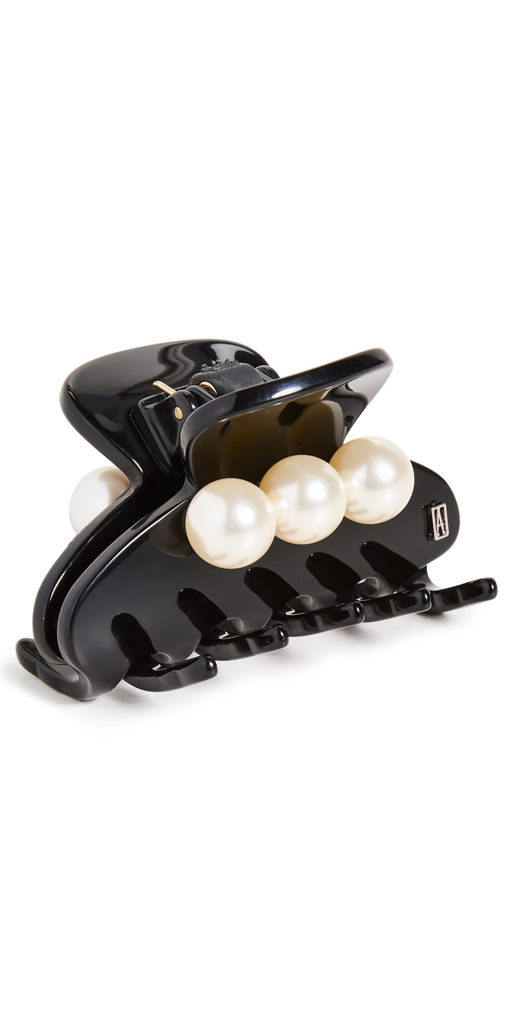 Alexandre de Paris Les Perls Pince Small Hair Clip Black/Pearl One Size