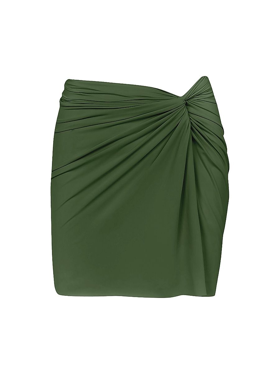 Women's Karen Knotted Miniskirt - Green - Size Medium