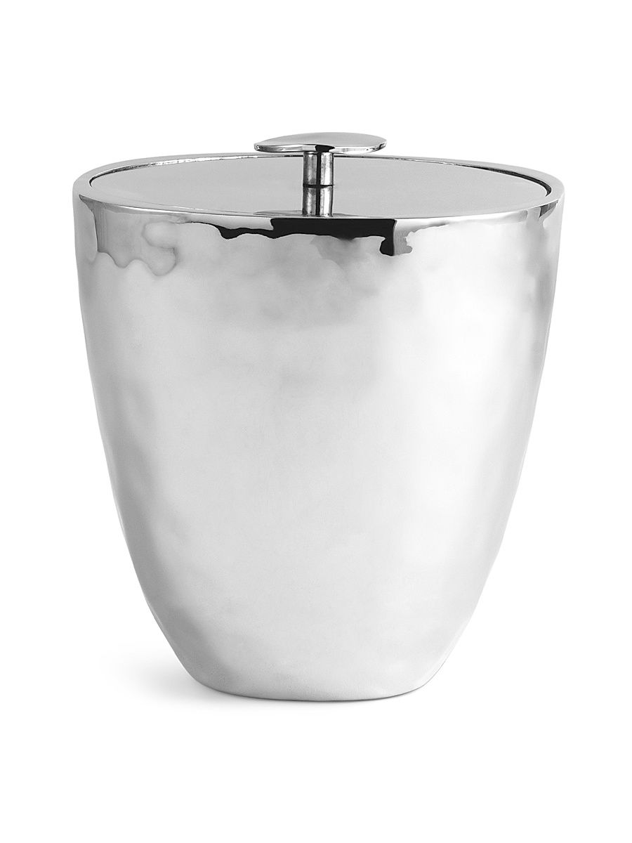 Reflective Ice Bucket & Tongs